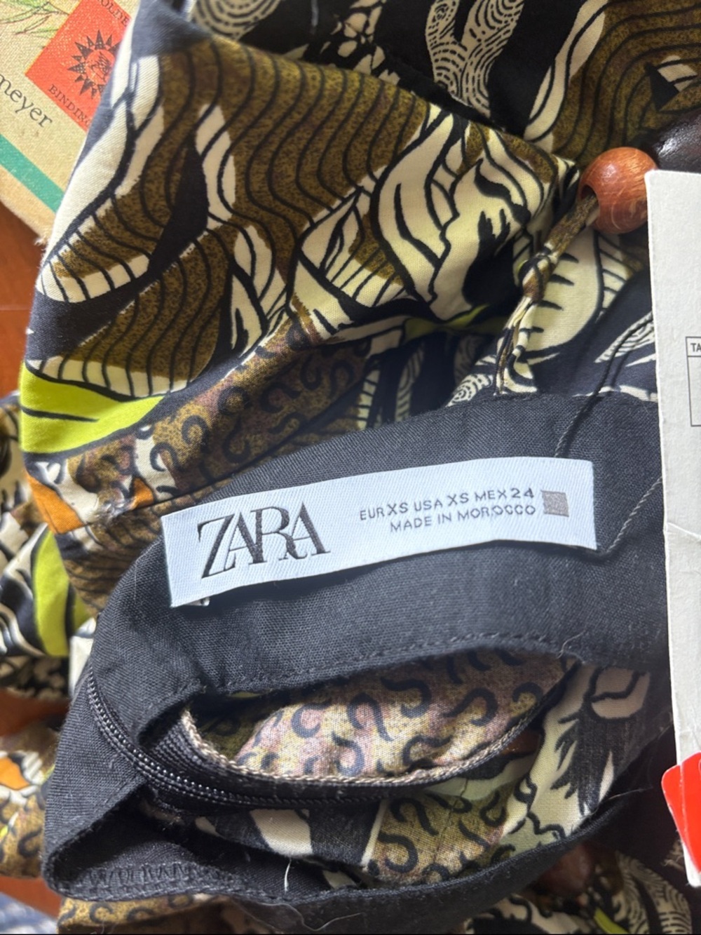 Zara Black and Yellow Floral Cutout Mini Dress - Picture 11 of 11